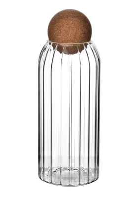 Produktbild von MONDEX | Vorratsglas - Aufbewahrungsglas - 1 L - Borosilikatglas - Glasbehälter - Korkkugel