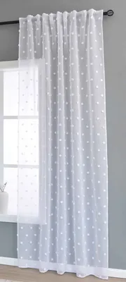 Produktbild von Gardine HxB 245x145 cm Natur Snowflakes »VALENCIA« Multiband Aufhängung Scherli Transparent Leinen-Optik, 2023450