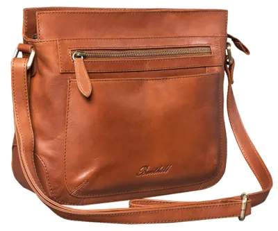 Produktbild von Benthill Handtasche Damen Leder - Schultertasche mit Reißverschluss - Vintage Ledertasche / Umhängetasche - Shopper Schulterbeutel - Echtleder Beutel - Damentasche