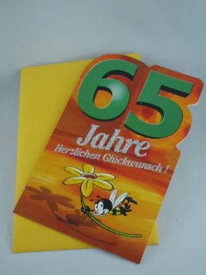 Produktbild von Hallmark - 91602 - Klappkarte, Geburtstag, 65 Jahre, mit Umschlag