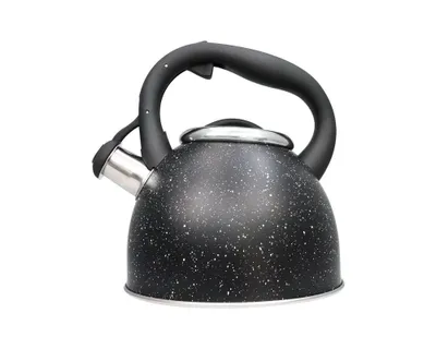 Produktbild von Schäfer 2,5 Liter Flötenkessel "Marble Black" Teekessel schwarz matt  12348