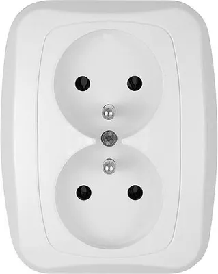 Image de Prise double Atut P/T Z/U Blanc - E+9001190