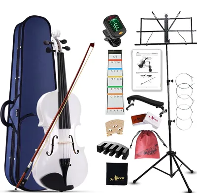 Produktbild von Geige Violine Anfängergeige - 4/4 Vollgröße - Rosa - Mit Zubehör