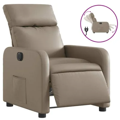 Produktbild von vidaXL Relaxsessel Elektrisch Cappuccino-Braun Kunstleder