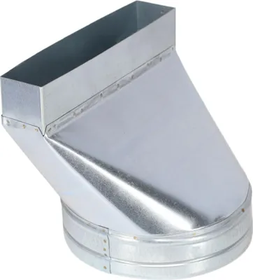 Produktbild von Flachkanal Adapter 250 x 50 mm auf Ø 200 mm, asymmetrisch