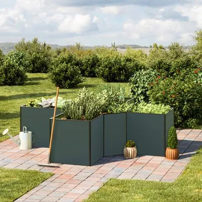 Produktbild von GFP 290 x 290 x 77 cm Hochbeet INES, Anthrazit