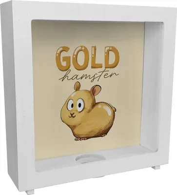 Produktbild von Goldhamster Rahmen Spardose aus Holz