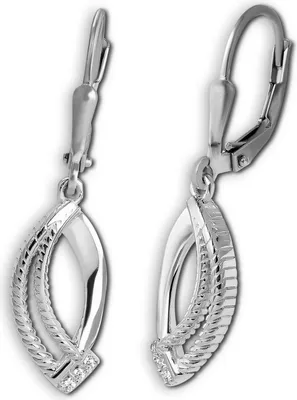 Image de blanc argenté SilberDream Boucles d'oreilles Femme 925 Boucles d'oreilles en argent SDO4439W