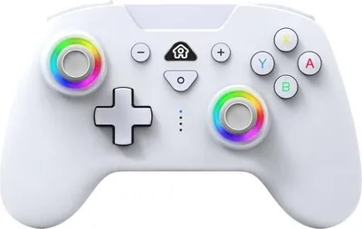 Immagine prodotto di Controller wireless per Switch/Switch 2, LED programmabili, vibrazione, giroscopio, bianco