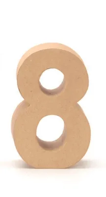 Produktbild von Glorex Papp-Zahl 8 17,5 x 5,5 cm