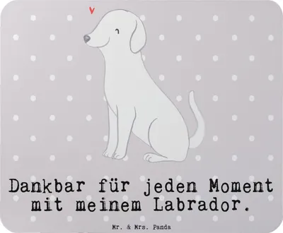 Produktbild von Mr. & Mrs. Panda Mauspad Labrador Moment - Grau Pastell - Geschenk, pc, Mousepad, computer, laptop, Mouse Pad
