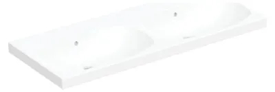 Immagine prodotto di Geberit Acanto double lavabo, sans trous pour robinets, avec trop-plein, 1200x480mm, 500.628.01.2, 500.628.01.2