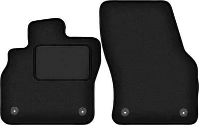 Image de Tapis de sol avant velours sur-mesure pour Audi Q3 (2019-, sportback) noir, jeu 2 pièces, fixations - STANDRAD