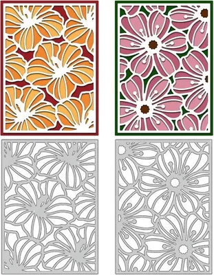 Produktbild von Famanu Stanzschablonen Blumenrahmen - 2 Stück
