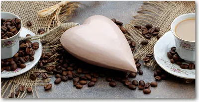 Produktbild von Tulup Glas-Bild -140x70- Wandkunst Dekorative Wand für Küche & Wohnzimmer - Essen & Getränke - Kaffee mit Milch - Braun