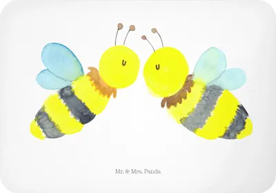 Produktbild von Mr. & Mrs. Panda Kühlschrankmagnet Biene Liebe - Weiß - Geschenk, memomagnet, whiteboardmagnet, zettelhalter, bildmagnet, magnet
