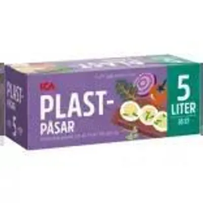 Produktbild von Plastikbeutel 5 Liter Volumen, 35 Stück Packung, zur Lebensmittelaufbewahrung