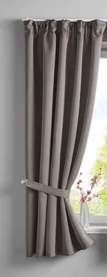 Produktbild von Vorhang Blickdicht »NewYork« verdeckte Schlaufen Taupe HxB 160x140 cm 1er-Pack Thermo-Gardine Verdunkelungsvorhang Blackout schalldämmend Kräuselband Raffhalter 202020610