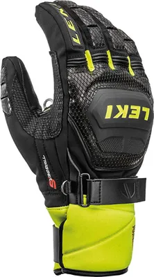 Obrázok produktu pre Leki Worldcup Race Coach Flex S Gore-Tex Black/Ice Lemon 10,5 Lyžiarske rukavice