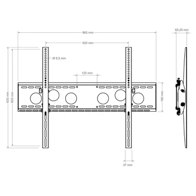Image de MULTIBRACKETS Multibrackets M Support mural universel inclinable noir moyen
