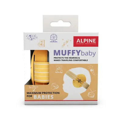 Produktbild von Alpine Muffy Kids, Wiederverwendbarer Ohrstöpsel, Studie, Klein, Am Ohr, Gelb, 23 dB