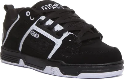 Zdjęcie produktu dla DVS Comanche męskie sznurowane skórzane buty do skateboardingu czarno-białe - 8 UK / czarno-białe