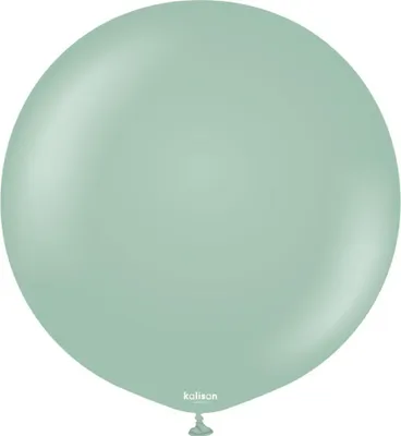 Produktbild von Kalisan Retro Winter Green Latexballons, grün, 60 cm, 2 Stück.