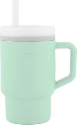 Image de Tasse d'Apprentissage Bébé Infantino, 255 ml, Silicone, Anti-Fuite, Cool Mint