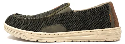 Image de Chaussons de ville Rieker pour hommes, couleur verte, style décontracté