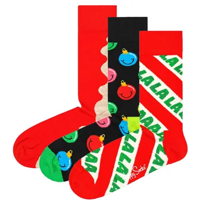 Produktbild von Happy Socks Time for Holiday Gift Set 3-Pack Uni Weihnachtssocken Mehrfarbig, XTFH08-4300