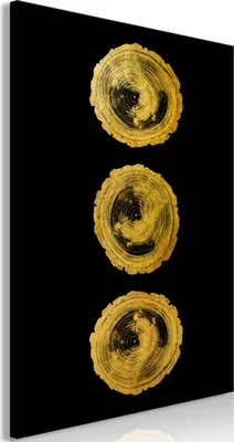 Produktbild von Vliesstoff Leinwandbild - Golden Knots (1 Part) Vertical 80x120 cm Abstrakt n-A-1182-b-a