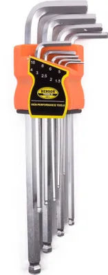 Produktbild von Innensechskanntschlüsselset Innensechskant 1.5 bis 10 mm Chrom Vanadium