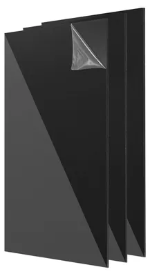 3 Acrylplatten 30x20 cm, 3 mm, transparent schwarz, DIY
