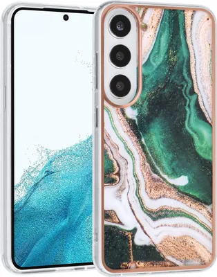 Produktbild von UNIQ Accessory Galaxy S23 TPU Backcover - Marble Green