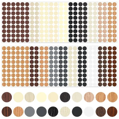 Productafbeelding van 1080 stuks schroefafdekking, zelfklevend, 21 mm, 20 kleuren meubelstickers