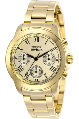 Obrázok produktu pre Invicta Specialty 21654 Dámske Hodinky - Quartz Hnací Mechanizmus - Nerezová Oceľ s Zlatým Ciferníkom - 37 mm
