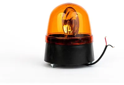 Obrázek produktu pro Rotační oranžové výstražné světlo s žárovkou, 24 V, Ø 146 mm