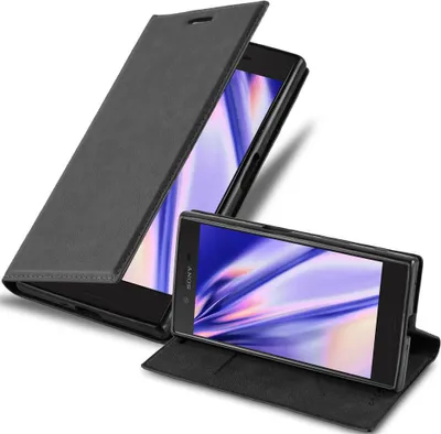 Produktbild von Cadorabo Hülle für Sony Xperia X COMPACT Schutz Hülle in Schwarz Handyhülle Etui Case Cover Magnetverschluss