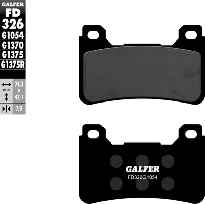 Produktbild von Bremsbeläge Set Galfer 2x FD326G1054 Semi-Metall vorne für Honda CBR RR Fireblade 600 / 1000 ccm Bj. 2004 - 2006