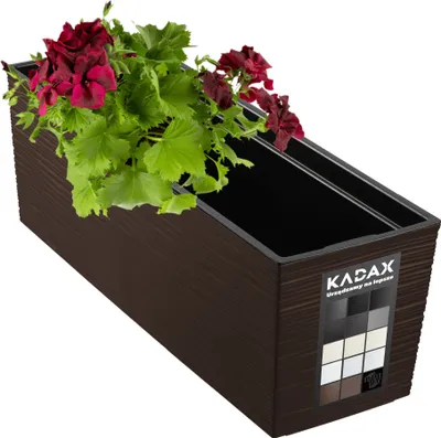 Produktbild von KADAX Doniczka Skrzynka Balkonowa + Wkład 19x56cm mokka