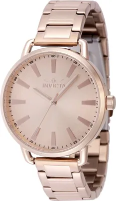 Obrázek produktu pro Invicta Wildflower 48330 Dámské Hodinky - Quartz Hnutí - Nerezová Ocel s Růžovým Zlatým Ciferníkem - 38 mm