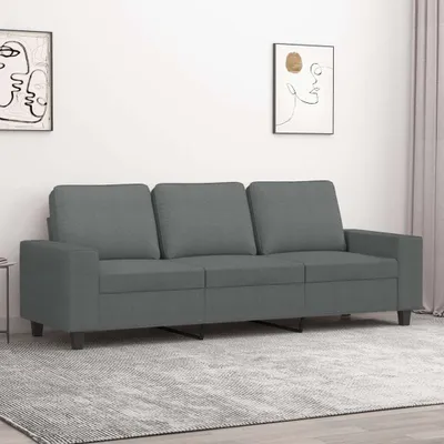 Produktbild von ZMH 3-Sitzer-Sofa Dunkelgrau 180 cm Stoff