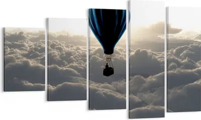Produktbild von Bild auf Leinwand - Leinwandbild - Wolke Ballon Himmel - 100x60cm - Wand Bild - Wanddeko - Leinwanddruck - Bilder - Kunstdruck - Wanddekoration - Leinwand bilder - Wandkunst - EG100x60-3577
