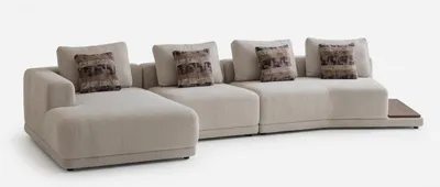 Immagine prodotto di Divano da salotto in stile moderno, beige, lungo, rilassante e confortevole