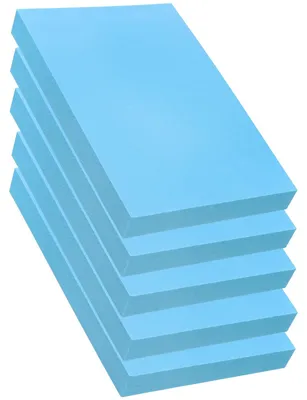 Schaumstoffplatten 5er-Pack, 20 mm, 30x20 cm, blau, hochdicht