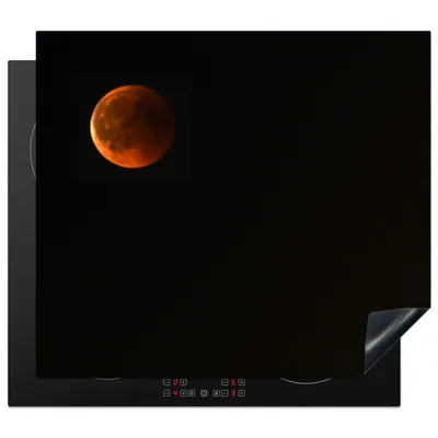 Produktbild von KitchenYeah© Herdabdeckplatte Der Planet Mars an einem dunklen Sternenhimmel , 57x51cm, Küche Deko, Glaskeramikkochfeld Herdabdeckung, Abdeckplatte fùr Kochfeld