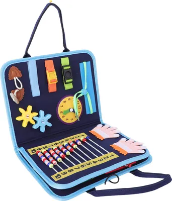 Immagine prodotto di Libro di attività in feltro, tavola educativa per lo sviluppo sensoriale, giocattolo didattico prescolare per bambini e bambine