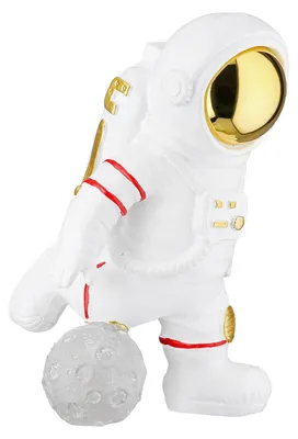 Produktbild von Gilde Figur, Astronaut, "Galileo", Kunstharz, grau, weiß, L. 13.5 cm, B. 10 cm, H. 18 cm 59044 4063387590447 2 Stück (2-fach sortiert)