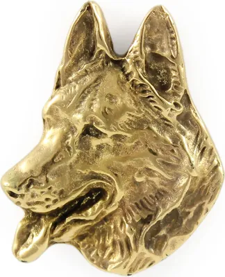 Image de Berger allemand - broche dorée, élégant bijou pour chien, broche unique de la marque Art-Dog