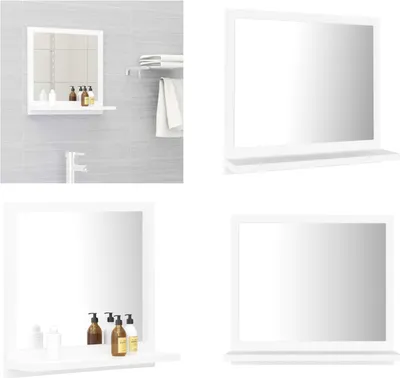Obrázek produktu pro vidaXL Koupelnové zrcadlo bílé 40x10,5x37 cm Materiál na bázi dřeva - Zrcadlo - Koupelnové zrcadlo - Koupelnové zrcadlo